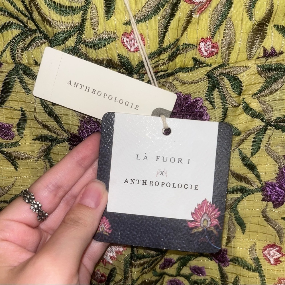 Anthropologie x La Fuori Floral Embroidered Shorts Size XSP New With Tags - Picture 3 of 7